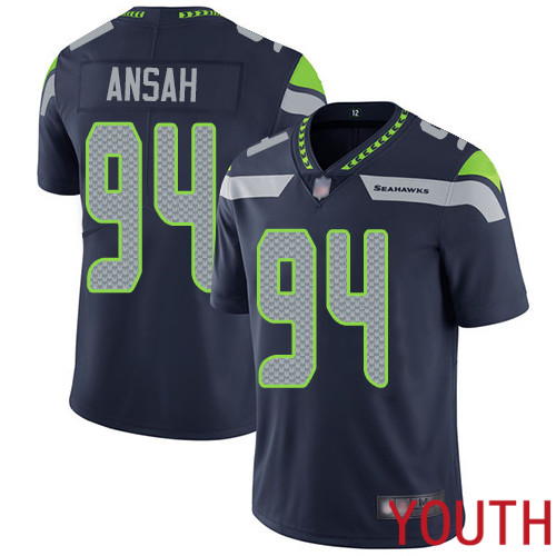 Seattle Seahawks Limited Navy Blue Youth Ezekiel Ansah Home Jersey NFL Football #94 Vapor Untouchable->women nfl jersey->Women Jersey